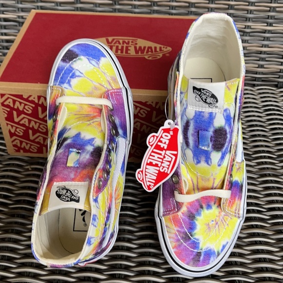 Vans Men’s SK8-Hi Tapered Washed Tie Dye/True White Sneakers - Picture 13 of 16